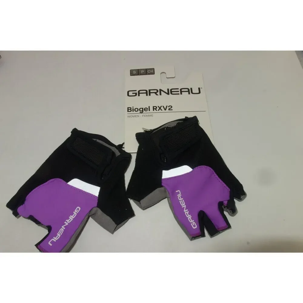 NEW Louis Garneau Biogel RX-V Bike Gloves Purple Gray Women's Small
